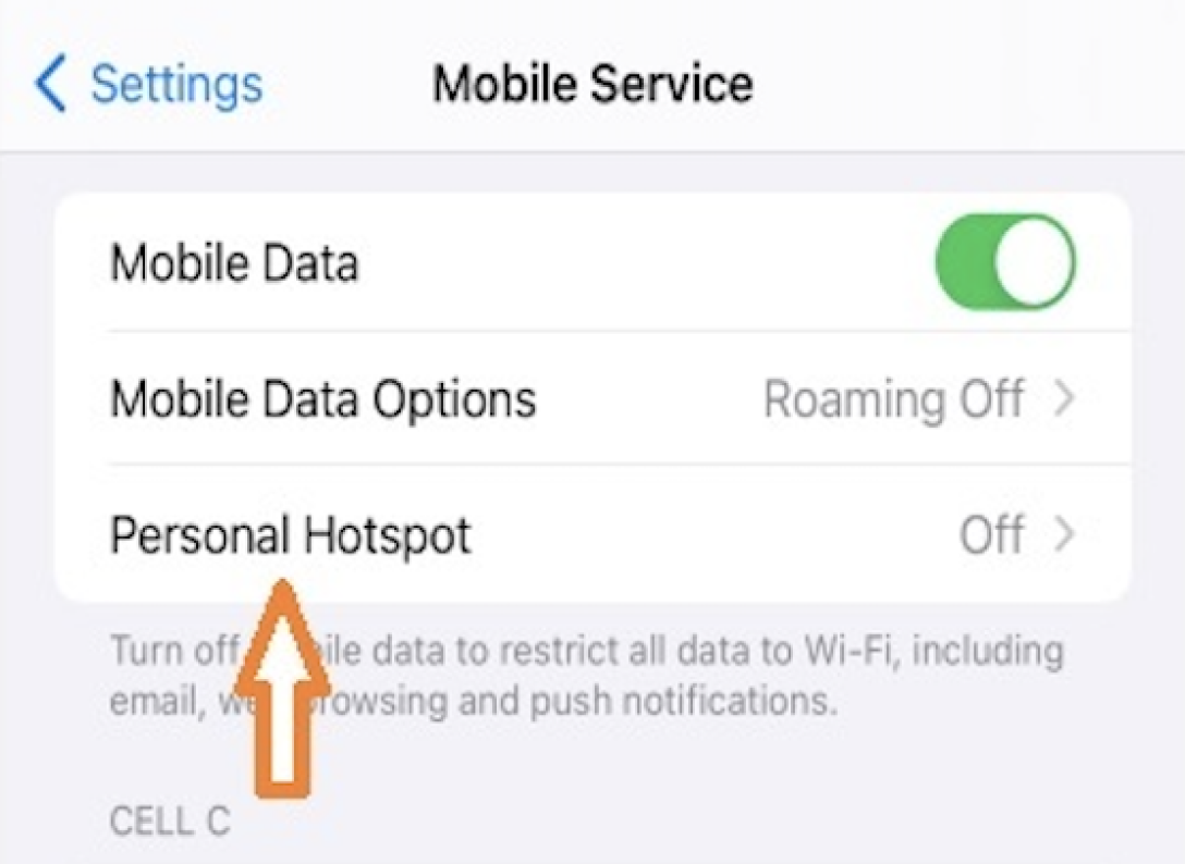 personal hotspot
